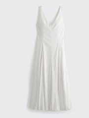 Abercrombie & Fitch Bubble Hem White Midi Dress - Imagen 7 de 7