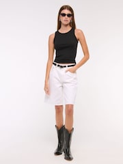 Preto - Abercrombie & Fitch Ribbed Tank Top - Imagem 2 de 5