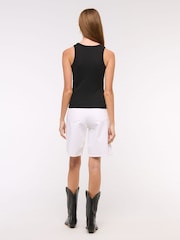 Preto - Abercrombie & Fitch Ribbed Tank Top - Imagem 3 de 5