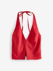 Abercrombie & Fitch Red Clean Front Halter Neck Top - Image 4 of 4