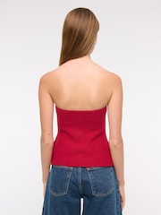 Abercrombie & Fitch Strapless Button Through Knitted Tube Top - Image 2 of 7