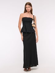 Abercrombie & Fitch Strapless Peplum Tailored Tube Top - Image 1 of 6