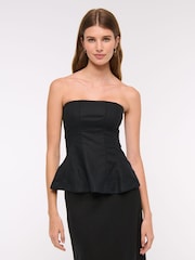 Abercrombie & Fitch Strapless Peplum Tailored Tube Top - Image 3 of 6