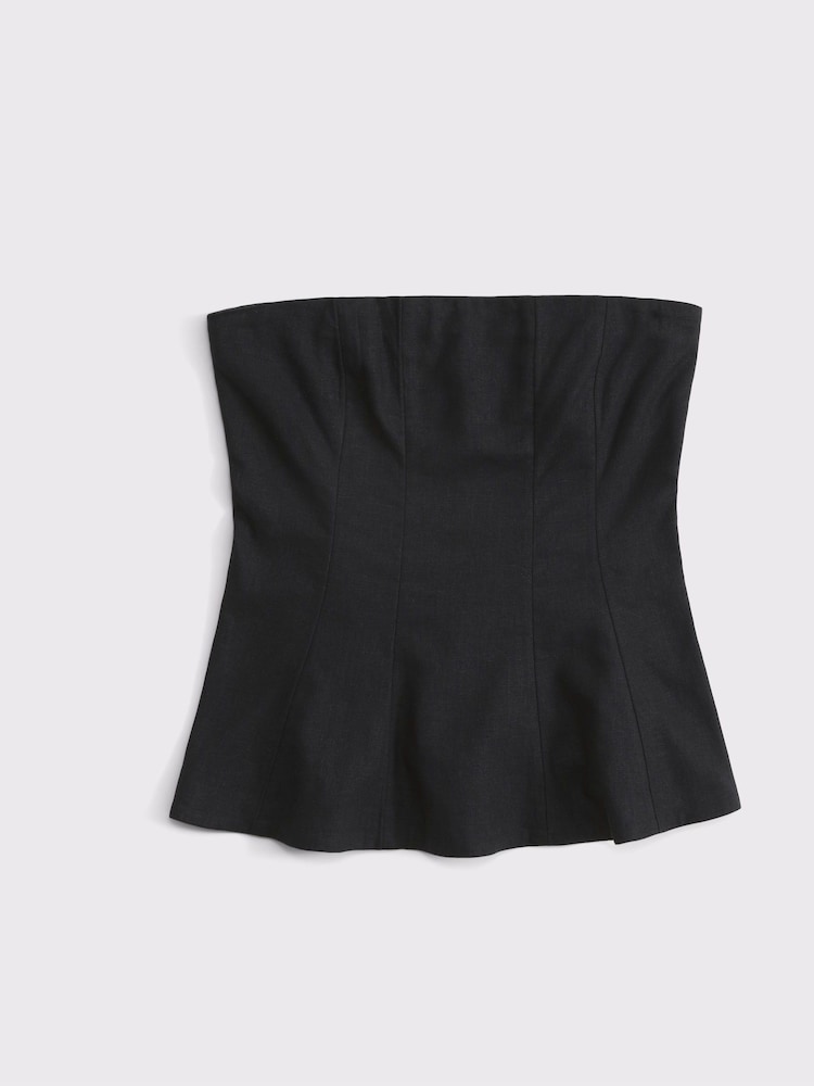 Abercrombie & Fitch Strapless Peplum Tailored Tube Top - Image 6 of 6