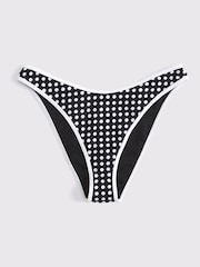 Abercrombie & Fitch High Leg Polka Dot Black Bikini Bottoms - Image 5 of 5