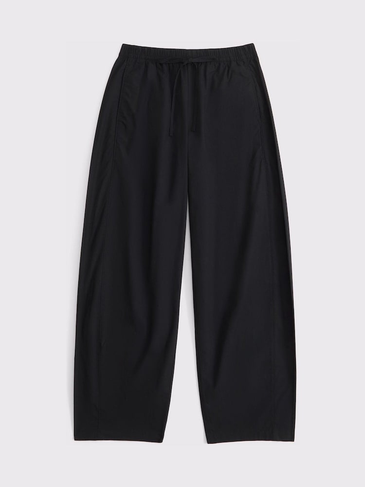 Abercrombie & Fitch Poplin Pull On Barrel Leg 100% Cotton Trousers - Image 6 of 6