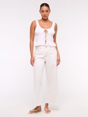 Abercrombie & Fitch Ruched Tie Front Top - Image 4 of 8
