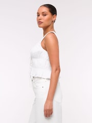 Abercrombie & Fitch Ruched Tie Front Top - Image 6 of 8