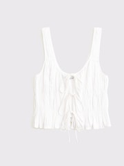 Abercrombie & Fitch Ruched Tie Front Top - Image 8 of 8