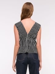 Abercrombie & Fitch Plunge Tie Front Sleeveless Top - Image 2 of 6