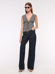 Abercrombie & Fitch Plunge Tie Front Sleeveless Top - Image 3 of 6