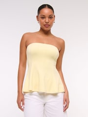 Abercrombie & Fitch Longline Peplum Tube Top - Image 1 of 6