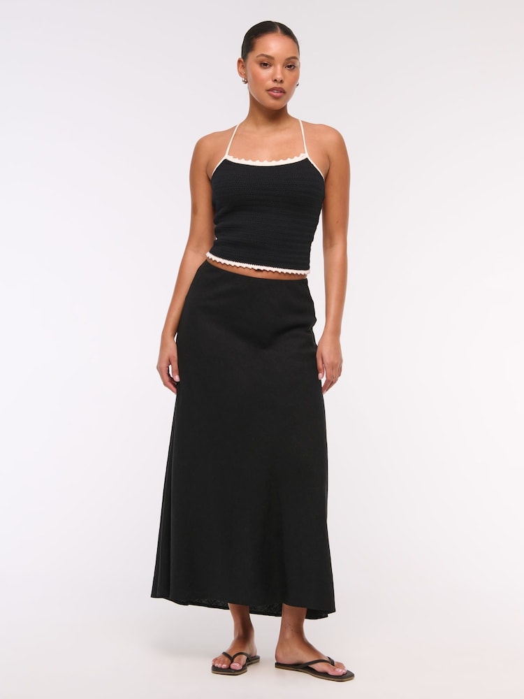 Abercrombie & Fitch Linen Blend Bias Cut Maxi Skirt - Image 1 of 6 Abercrombie & Fitch Linen Blend Bias Cut Maxi Skirt - Image 1 of 6