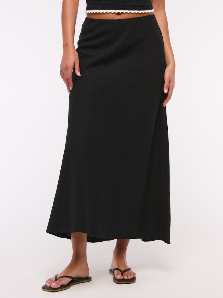 Abercrombie & Fitch Linen Blend Bias Cut Maxi Skirt - Image 2 of 6 Abercrombie & Fitch Linen Blend Bias Cut Maxi Skirt - Image 2 of 6