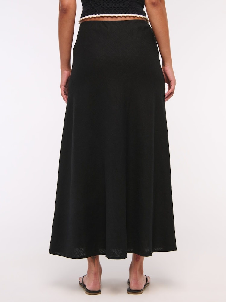 Abercrombie & Fitch Linen Blend Bias Cut Maxi Skirt - Image 3 of 6
