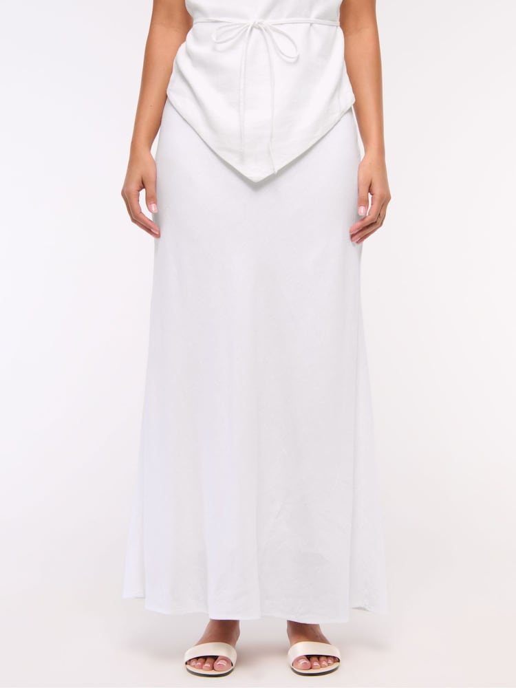 Abercrombie & Fitch Linen Blend Bias Cut Maxi Skirt - Image 2 of 6
