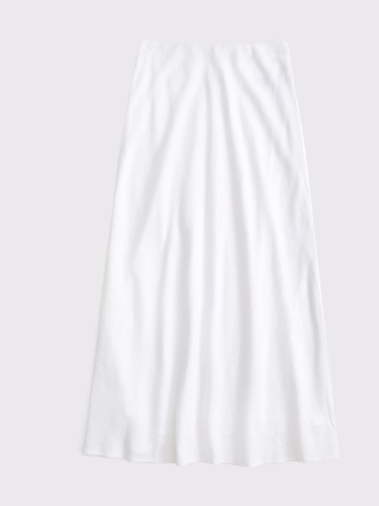 Abercrombie & Fitch Linen Blend Bias Cut Maxi Skirt - Image 6 of 6