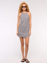 Abercrombie & Fitch High Neck Linen Mini Dress - Image 2 of 6