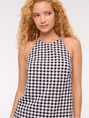 Abercrombie & Fitch High Neck Linen Mini Dress - Image 5 of 6