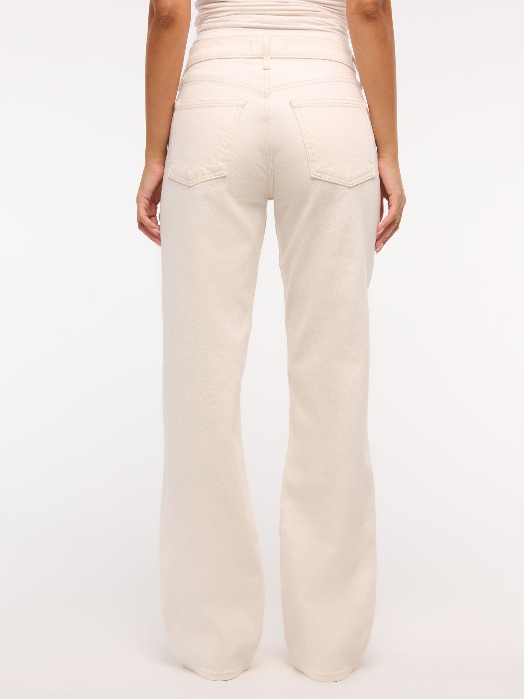 Buy Abercrombie & Fitch Cream Utility Low Rise Baggy Jeans from