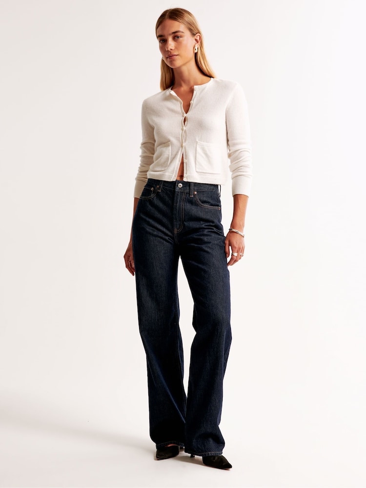 Abercrombie & Fitch Navy High Rise Loose Jeans - Image 1 of 7