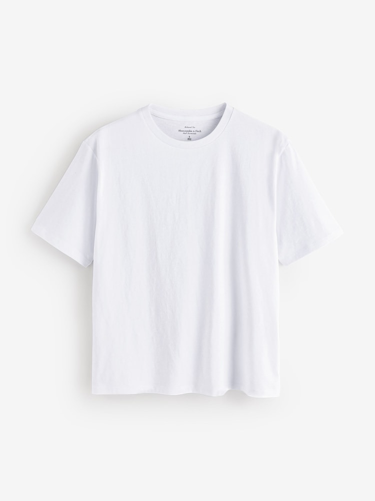 Abercrombie & Fitch Short Sleeve Relaxed 100% Cotton T-Shirt - Image 4 of 4