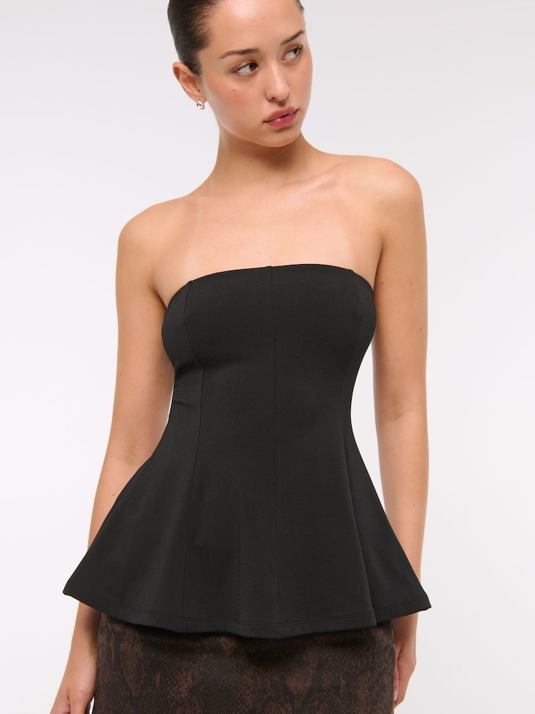 Abercrombie & Fitch Longline Peplum Tube Top - Image 1 of 6