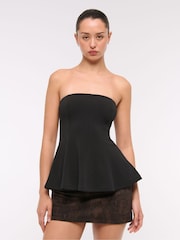 Abercrombie & Fitch Longline Peplum Tube Top - Image 3 of 6
