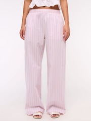 Abercrombie & Fitch Stripe Cotton Poplin Pull On Trousers - Image 1 of 7