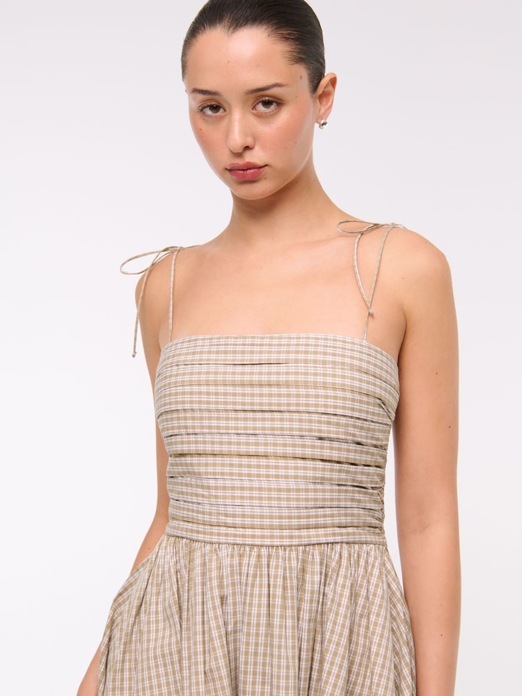 Buy Abercrombie & Fitch Grey Tie Shoulder Strap Mini Dress from Next  Indonesia