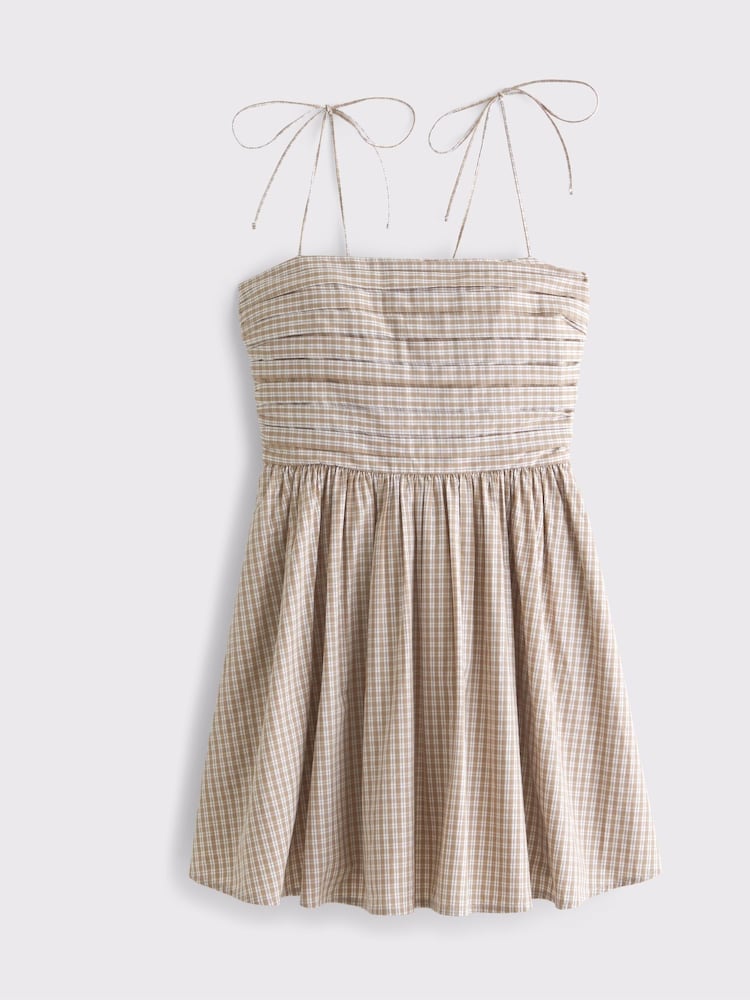 Abercrombie & Fitch Grey Shoulder Strap Mini Dress - Image 6 of 6