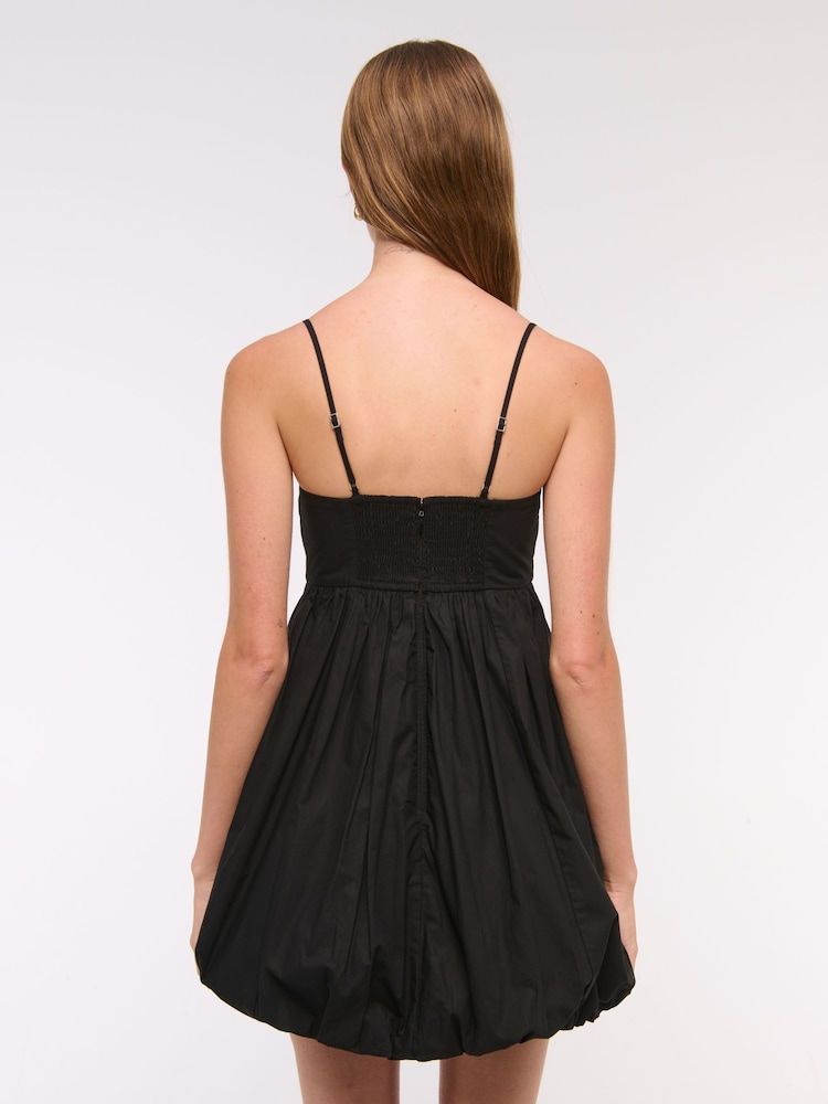 Abercrombie & Fitch Short Bubble Hem Strappy Black Dress - Image 2 of 6