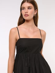 Abercrombie & Fitch Short Bubble Hem Strappy Black Dress - Image 5 of 6