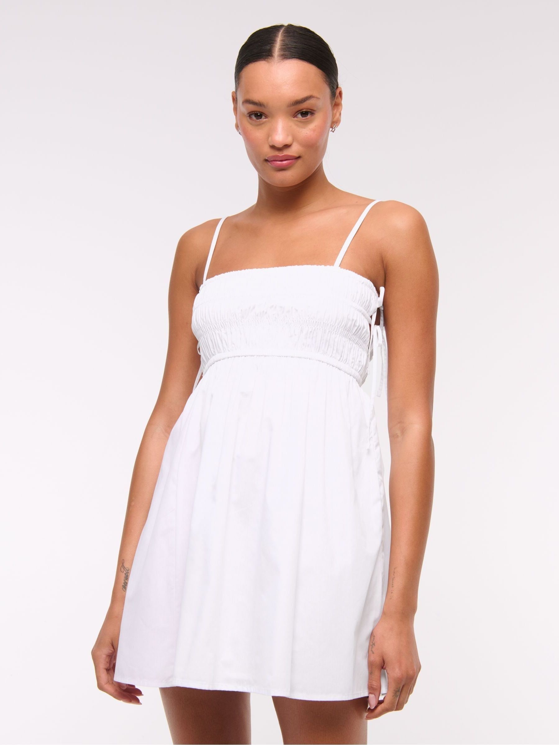 Buy Abercrombie & Fitch Smocked Babydoll Maxi Dress from Next USA