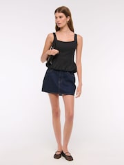 Abercrombie & Fitch Poplin Bubble Hem Sleeveless Top - Image 2 of 6