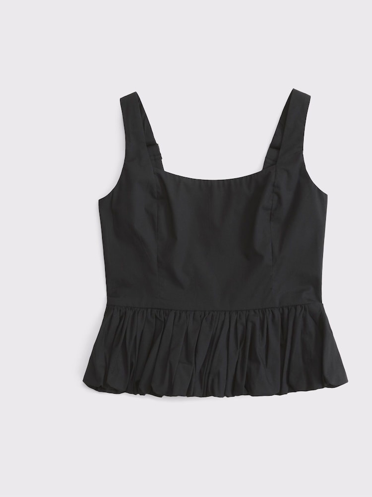 Abercrombie & Fitch Poplin Bubble Hem Sleeveless Top - Image 6 of 6 Abercrombie & Fitch Poplin Bubble Hem Sleeveless Top - Image 6 of 6