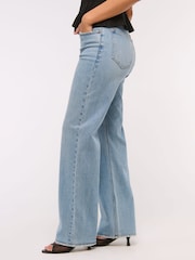 Abercrombie & Fitch Blue Curvy 90s Relaxed Clean Hem Jeans - Image 4 of 7