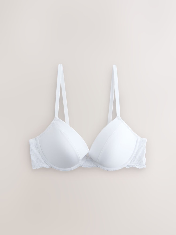 Black/White Push Up Pad Plunge A-E Smoothing Bras 2 Pack - Image 2 of 5