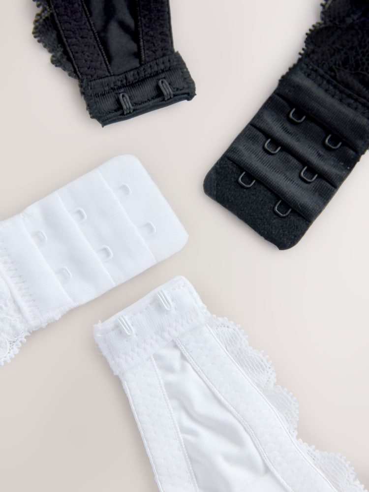 Black/White Push Up Pad Plunge A-E Smoothing Bras 2 Pack - Image 5 of 5