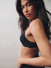 Black/White Push Up Padded Plunge A-E Smoothing Bras 2 Pack - Image 6 of 11