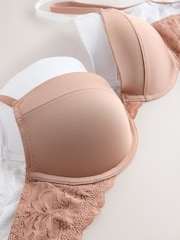 Praline Nude/white - Push Up Pad Plunge A-E Smoothing Bras 2 Pack - 11ичинен 9 сүрөт