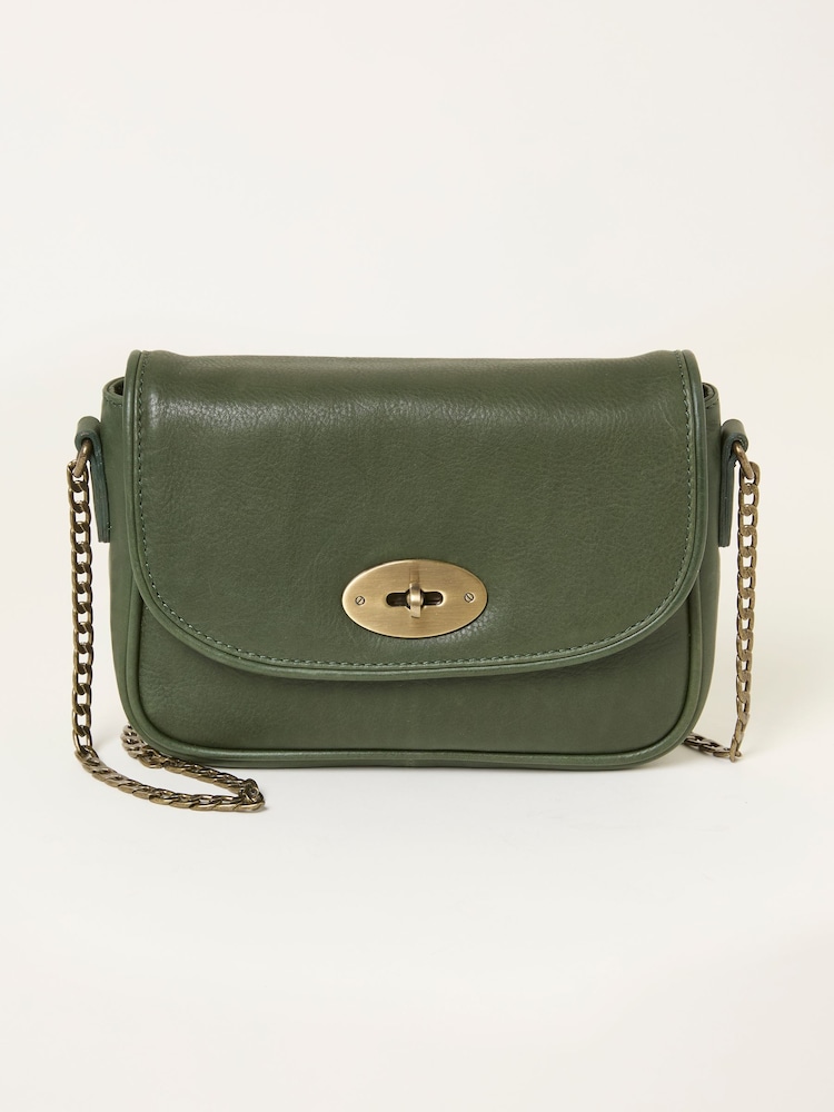 FatFace Lottie Green Lock Crossbody Bag - Image 1 of 3