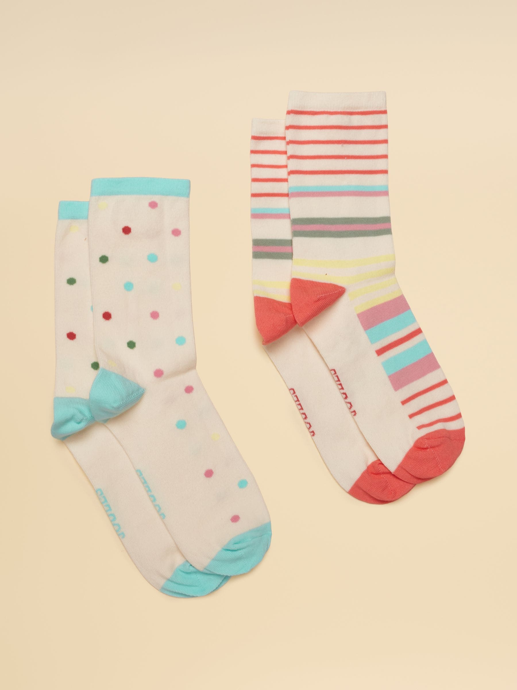 Joules Women's Everyday Cotton Blend Socks 2 Pack (-8) Multi Ecru One