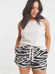 Simply Be Ribbed Vest Pyjamas Set 2 Pack - صورة 4 من 5