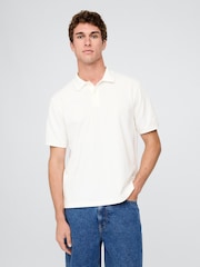 Gap White Cotton Pique Short Sleeve Polo Shirt - Image 1 of 5