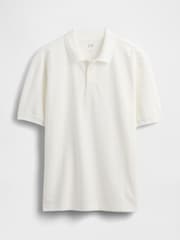 Gap White Cotton Pique Short Sleeve Polo Shirt - Image 4 of 5