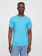 Gap Bright Blue Short Sleeve Everyday 100% Cotton Crew Neck T-Shirt - Image 1 of 5