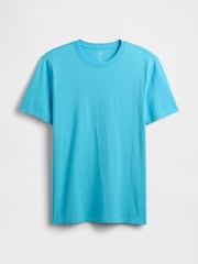 Gap Bright Blue Short Sleeve Everyday 100% Cotton Crew Neck T-Shirt - Image 4 of 5
