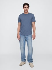 Gap Dark Blue Slub Curved Hem Short Sleeve T-Shirt - Image 3 of 5