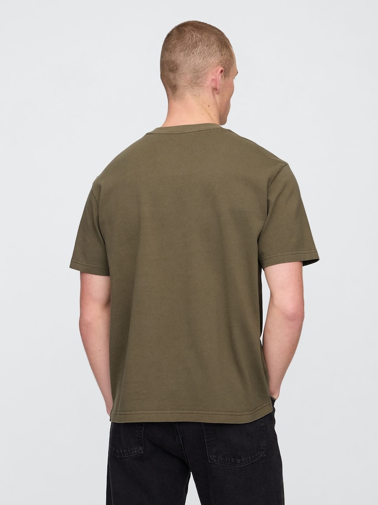 Gap Green Heavyweight Original T-Shirt - Image 2 of 5